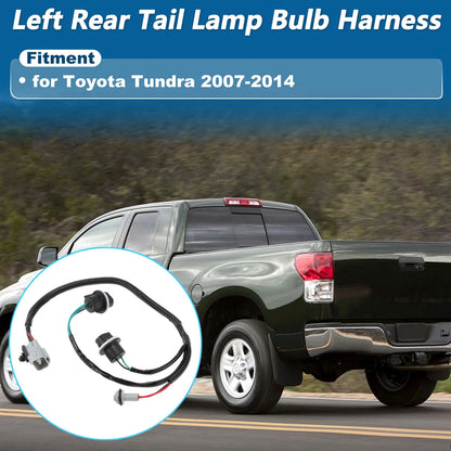 Left Tail Light Socket Wiring Harness for Toyota Tundra (2007–2014)