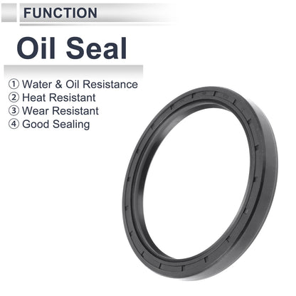 Oil Seal Rotary Shaft Seal Nitrile Rubber 90x110x12mm Black 5 Pcs