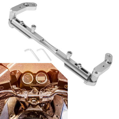 Motorcycle Balance Bar Extender Bracket / 320mm / Center Hole Silver Tone
