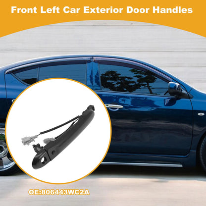 Front Driver Side Door Handle for Nissan Versa (2007-2012) Black