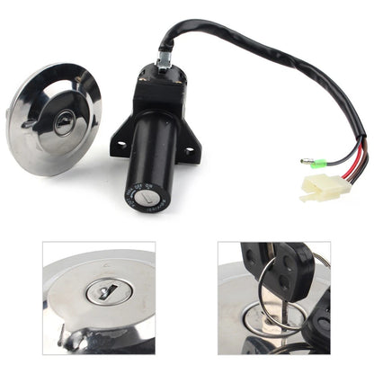 Ignition Switch Fuel Cap Lock Seat Key Set for Yamaha YBR125 (2002-2013)