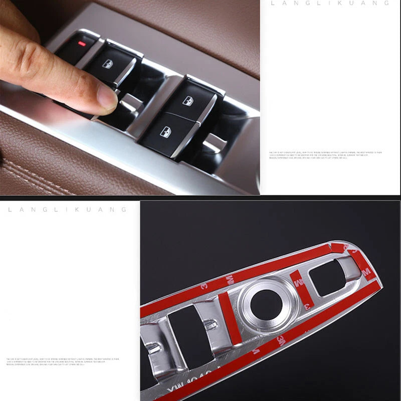 Window Switch Buttons Knob Cover Interior Trim For 17-18 Alfa Romeo Stelvio