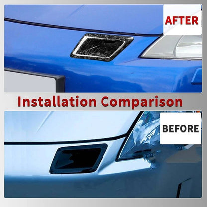 Forging Carbon Fiber Front Bumper Air Vent Cover Trim For Nissan 350Z 2006-09