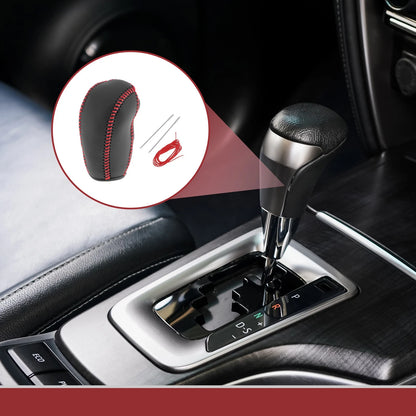 Car Gear Shift Knob Cover for Subaru Forester (2014-2017) Black Red