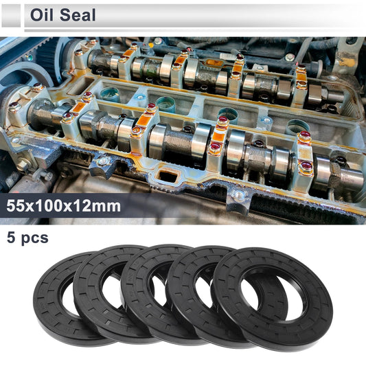 Oil Seal 55x100x12mm Seal Ring Rotary Shaft Seal Nitrile Rubber 5 pcs