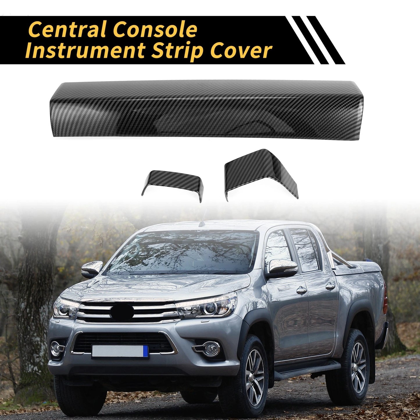Carbon Fiber Pattern Instrument Strip Cover for Toyota Tundra (2022-2024)