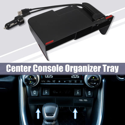 1pcs Black Center Console Box Organizer for Toyota RAV4 (2019–2021)