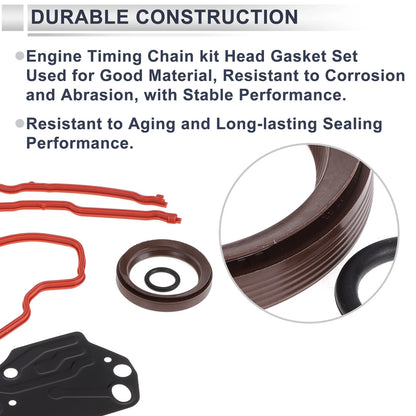 Engine Timing Cover Gasket Seal Set for Ford Lincoln 5.4L (2004-2010)