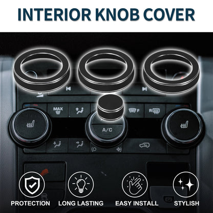 Media Switch Knob Cover for Land Rover Range Rover Evoque (2012-2018) 4 Pcs