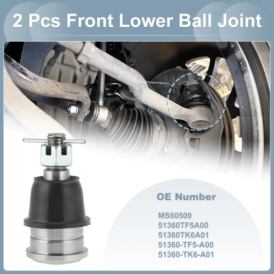 2 x Front Lower Ball Joints Kit for Honda Fit, Insight (2007-2020)