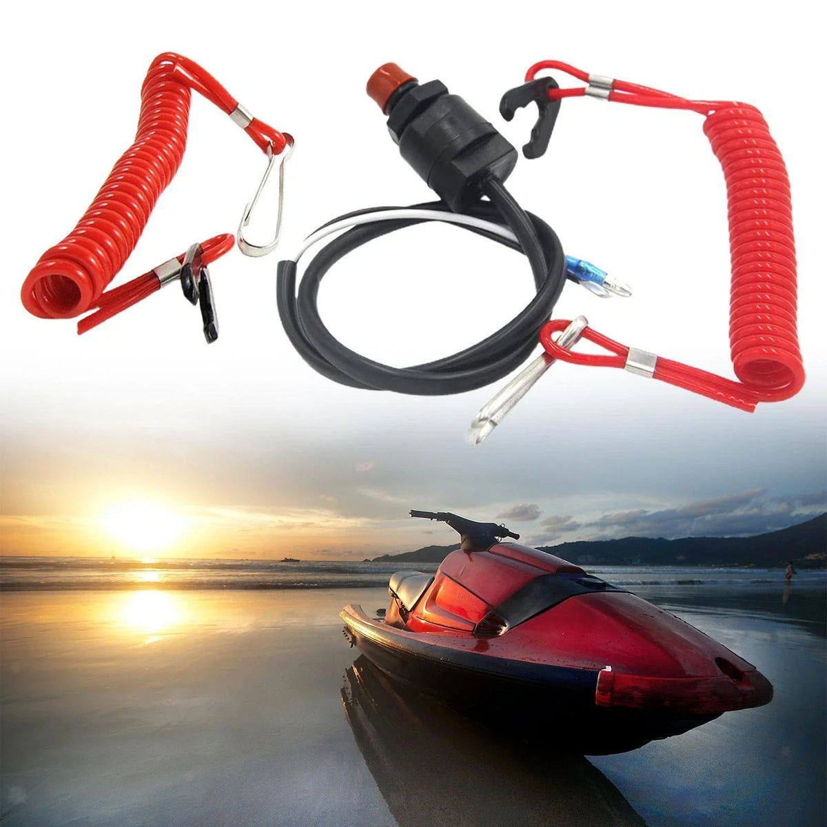 Boat Outboard Motor Emergency Engine Stop Switch for OMC/Bombardier/BRP