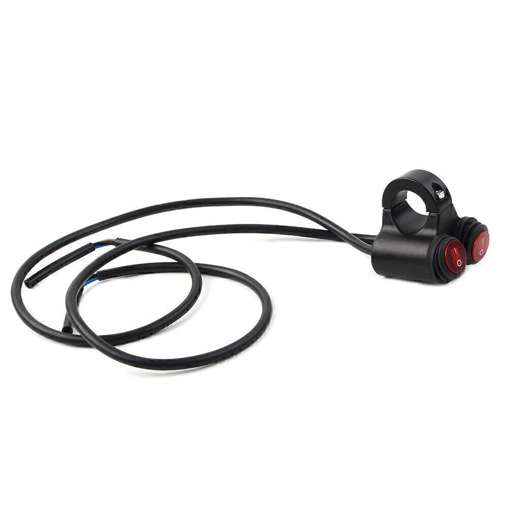 7/8'' 22mm Motorcycle Handlebar Fog Spot Lights with Red Button Switch for Honda