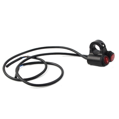 7/8'' 22mm Motorcycle Handlebar Fog Spot Lights with Red Button Switch for Honda
