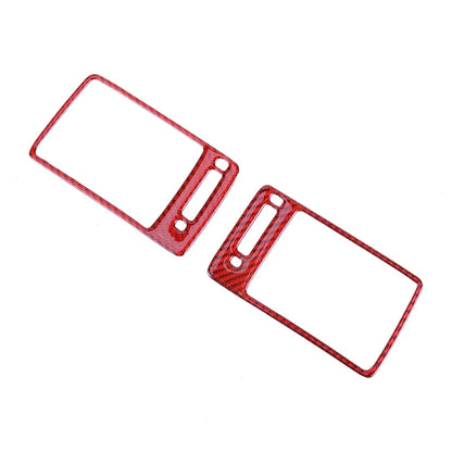 Red Carbon Fiber Side AC Air Vent Outlet Cover Trim for Honda Accord (2018-2023)