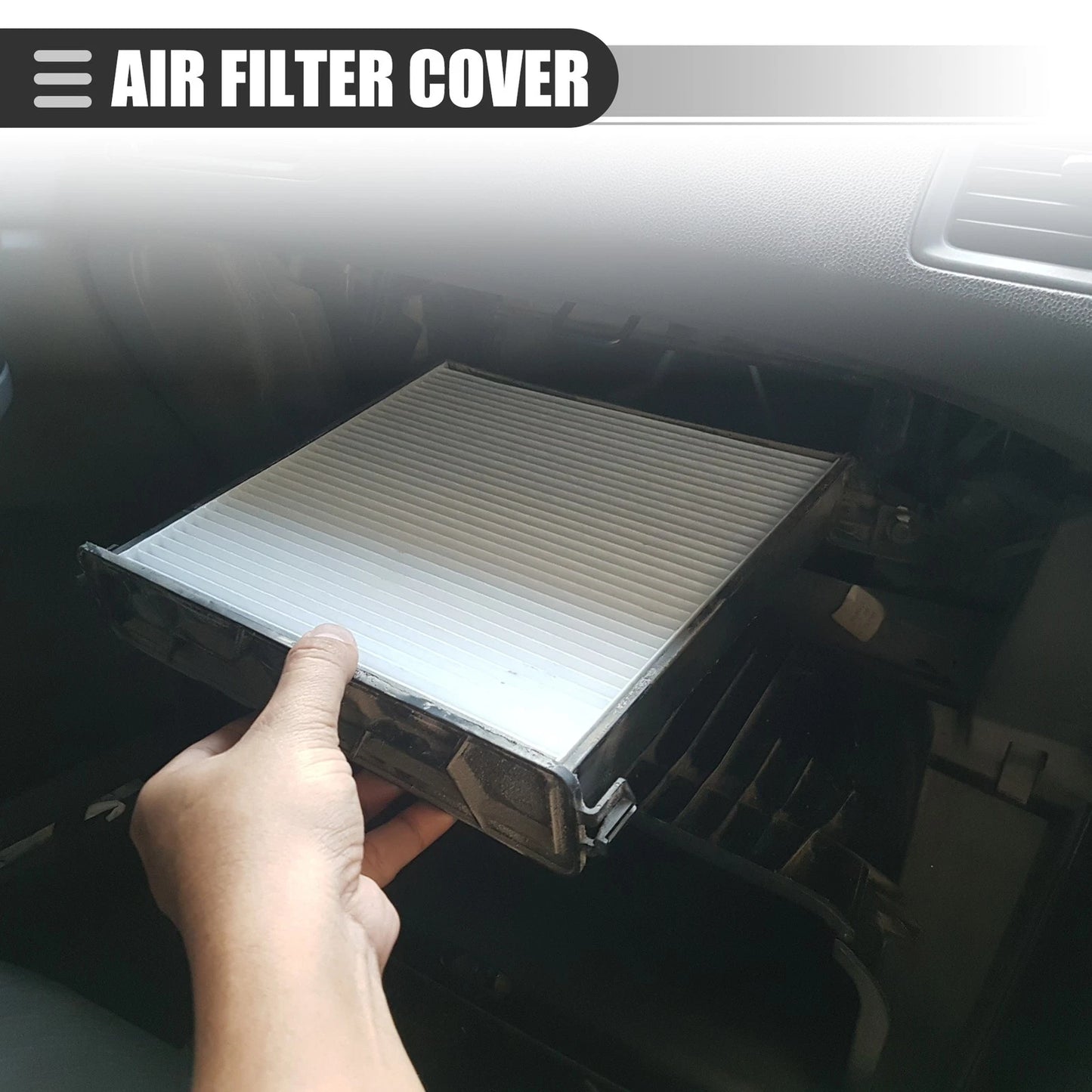 Cabin Air Filter Cover for Jeep Cherokee (2014-2019) ABS Black