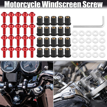 20 x M5 5mm Windscreen Screws Fairing Bolt Red for Motorcycle