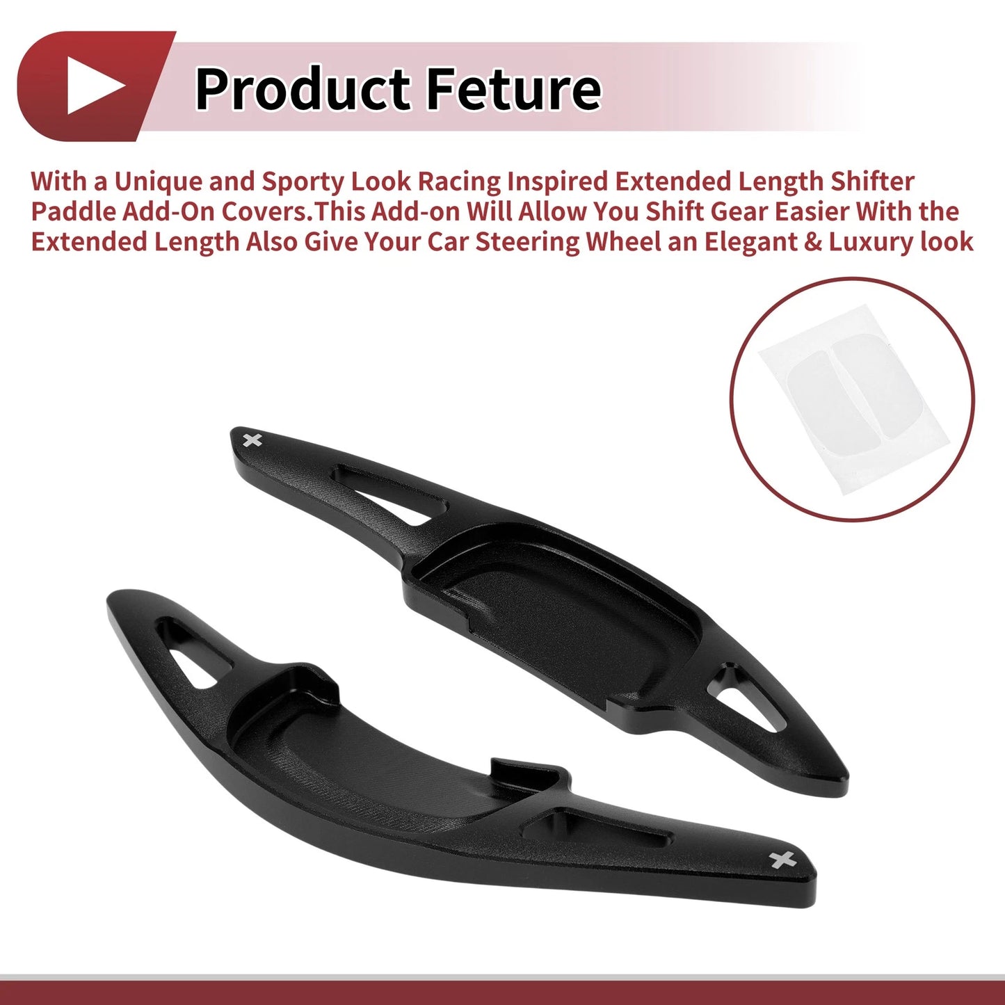 Black Aluminum Alloy Steering Wheel Paddles for Mazda Axela (2020-2021)