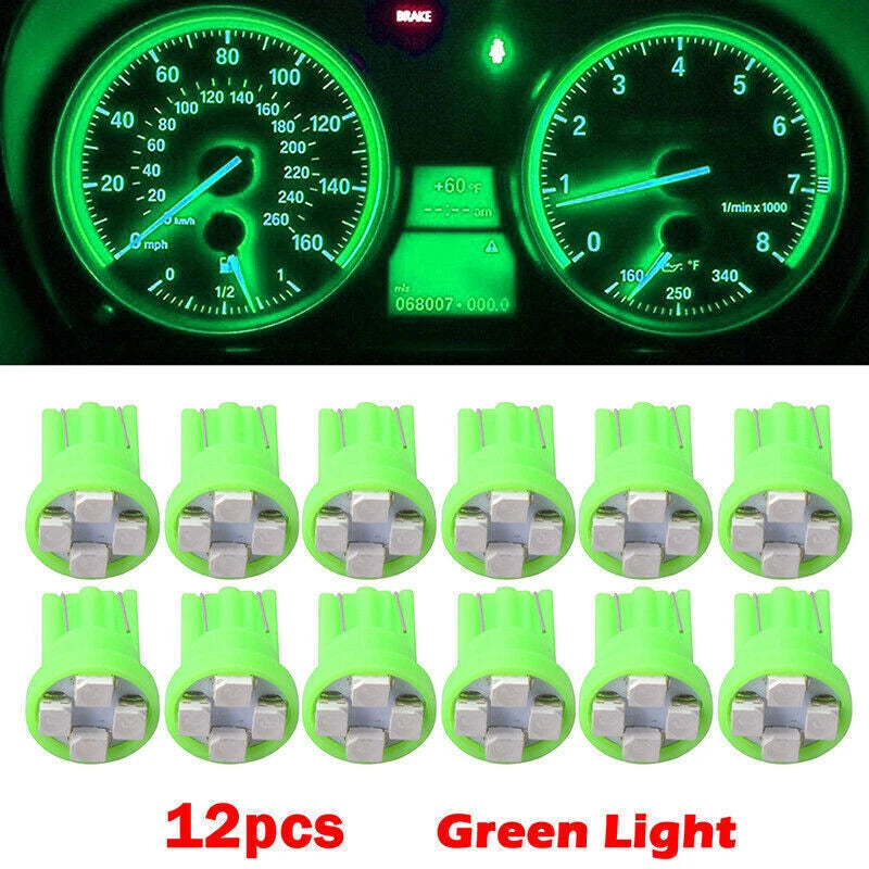 12 x T10 Wedge 4 SMD LED Brake Light Bulbs for AC (Compatible with Multiple Models)