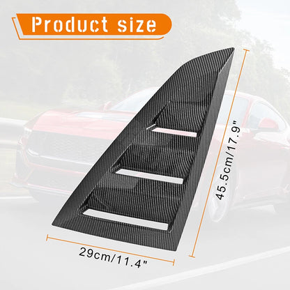 2024-2025 Ford Mustang GT 2x Carbon Style Rear Window Louver Covers Sun Shades
