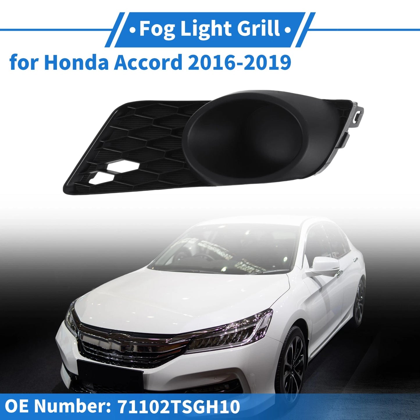 Front Right Fog Light Grill for Honda Accord (2016-2019)