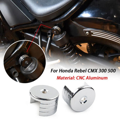 Silver Rear Shock Absorber Cap Guard Cover for Honda Rebel CMX 300 500 (2017-2020)