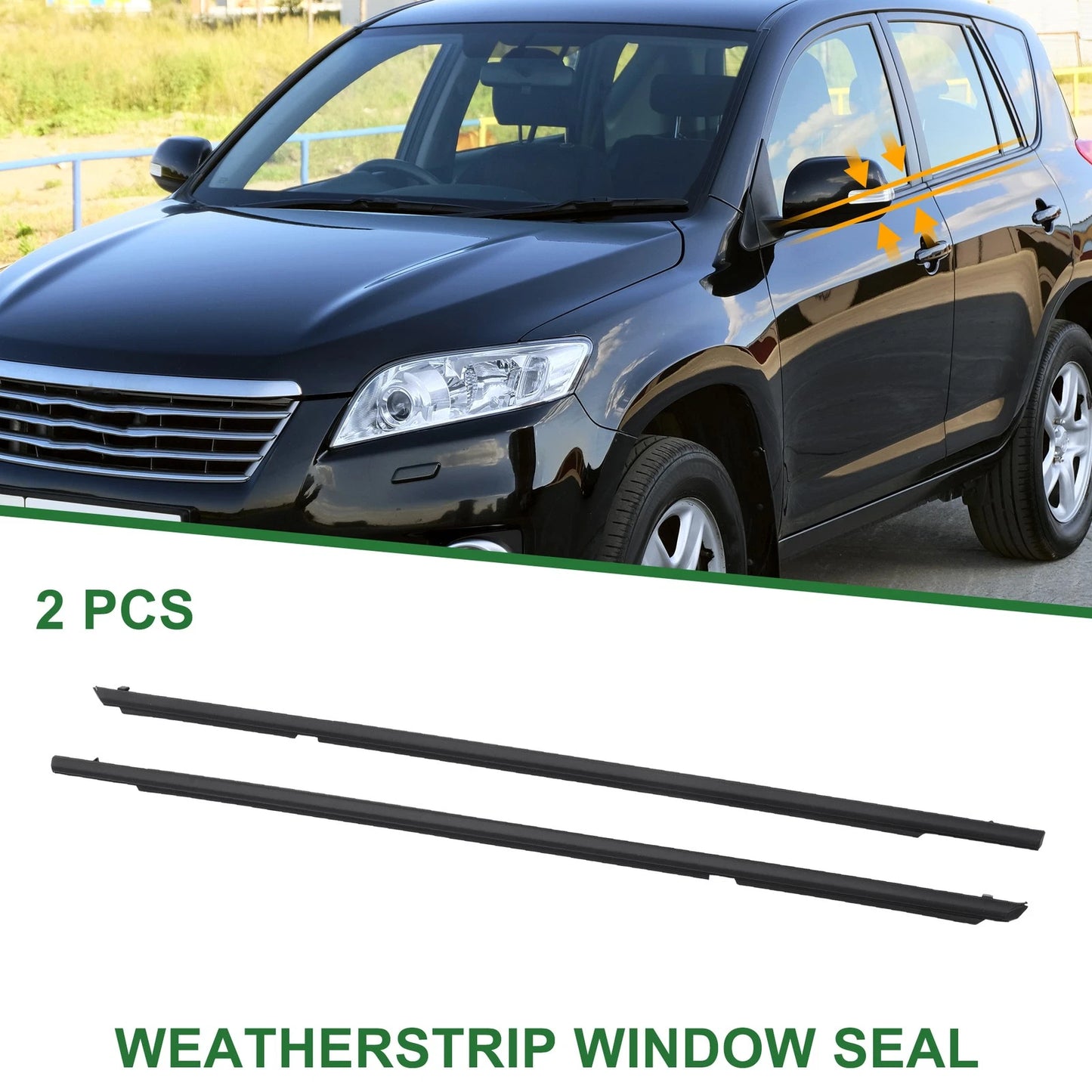 2pcs Weatherstrip Window Seal for Toyota