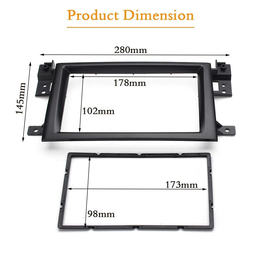 2Din Stereo Radio Fascia Panel Frame for Suzuki Grand Vitara (2005-2014)