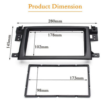 2Din Stereo Radio Fascia Panel Frame for Suzuki Grand Vitara (2005-2014)