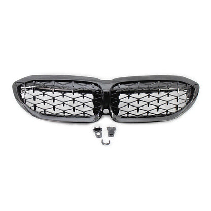 Front Bumper Upper Mesh Grille for BMW 3 Series G20 (2019-2022) Glossy Black