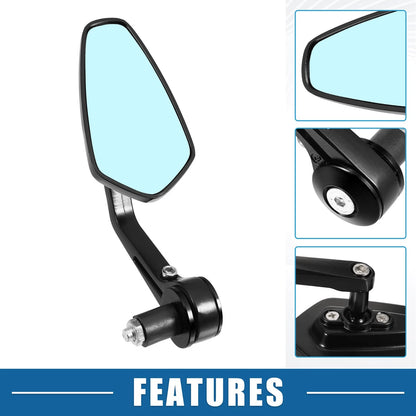 Motorcycle Rear View Side Handlebar Rearview Mirror 1 Pair for Motorcycle