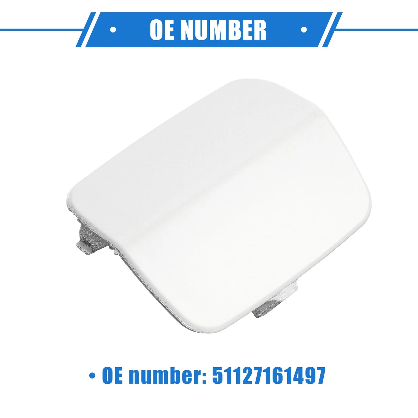 Tow Hook Eye Hole Cover for BMW 3-Series 2007-2010 White Rear Right
