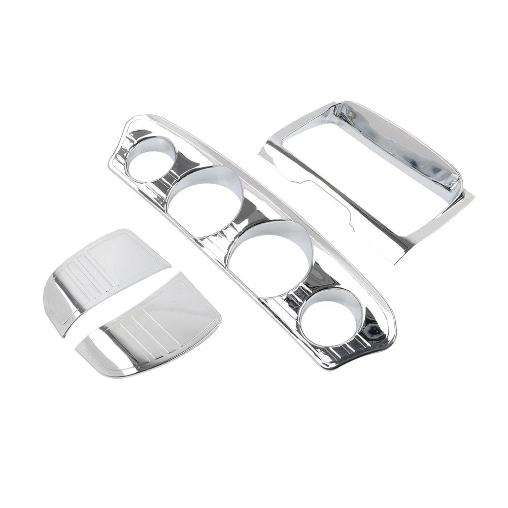 Tri Line Gauge Stereo Accent Trim Cover for Harley Touring Electra Street Glide (2014-2023)