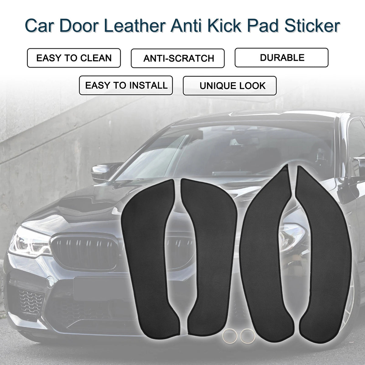 Car Door Leather Anti Kick Pad Sticker for BMW 2 Series (2016) - 1 Set