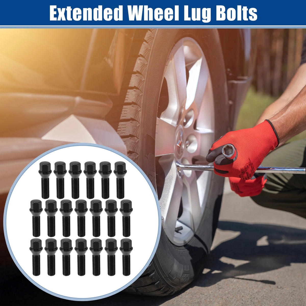 M14x1.25 Extended Wheel Lug Bolts 40mm Shank for BMW