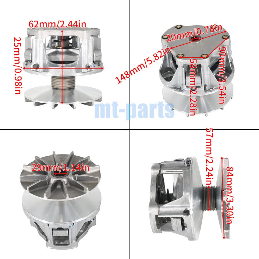 Clutch Variator Pulley Set for Polaris ATV PRO 500 4X4 (2002)