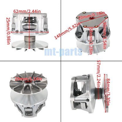 Clutch Variator Pulley Set for Polaris ATV PRO 500 4X4 (2002)