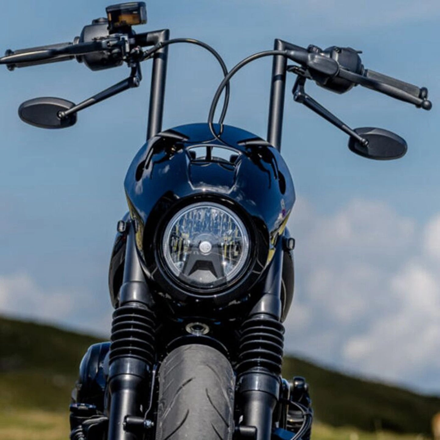 Front Shock Upper Fork Cover Kit & Turn Signal Lights for Harley RH975 (2022-2023)