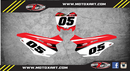 Custom Number Plate Stickers Decals for Honda CRF 125 (2013-2018)