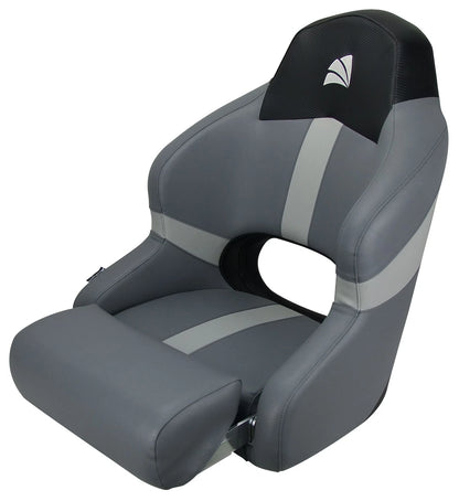 Boat Seat Relaxn Reef Series Sports Bucket Seat With Bolster Black/Grey