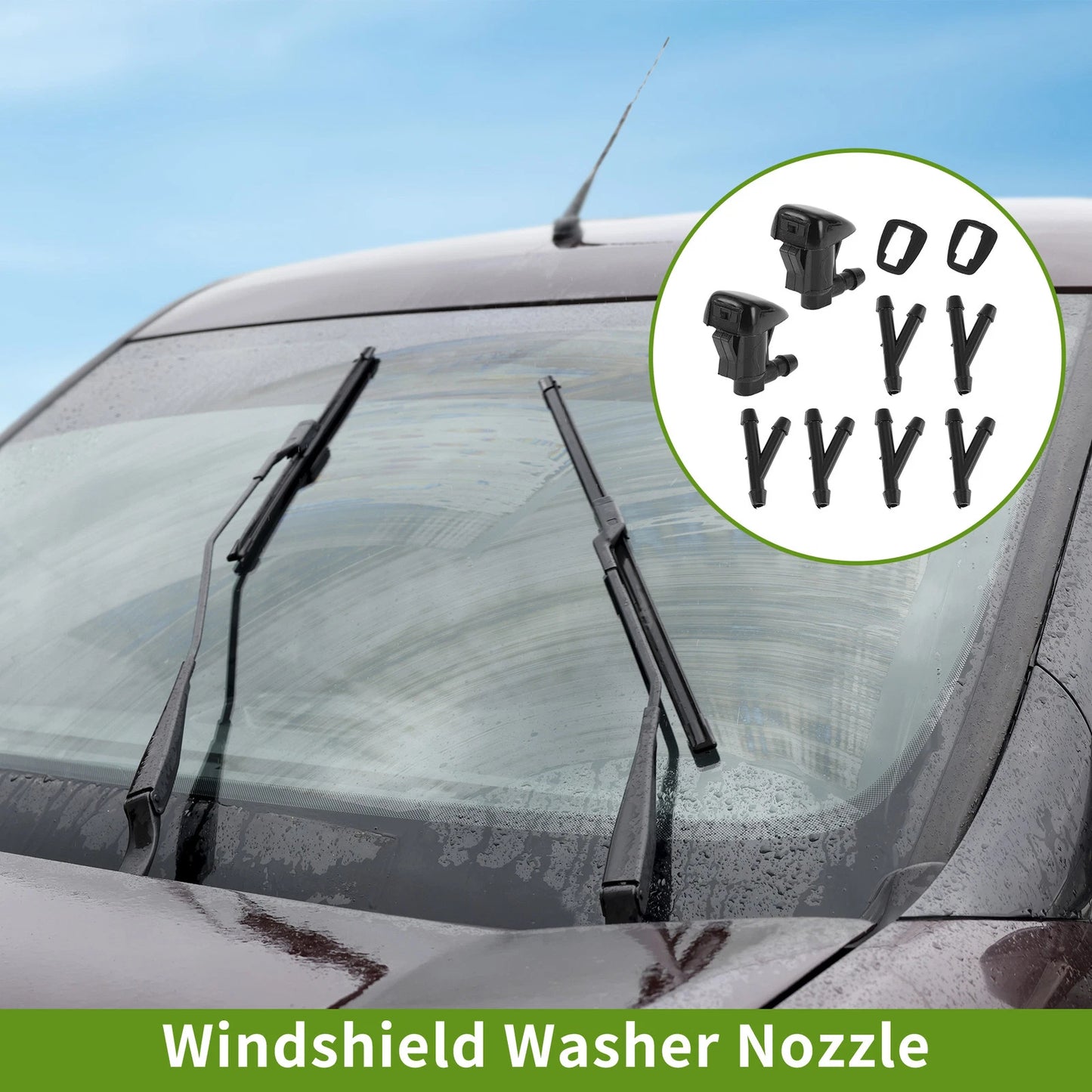 Windshield Washer Nozzle & Hose Connector for Dodge (2011-2019)