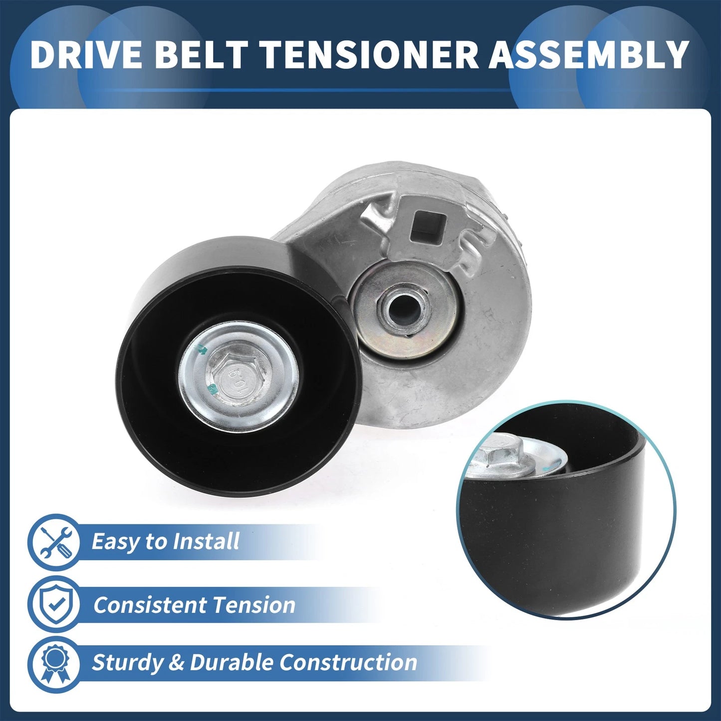 Belt Tensioner for Ford Transit 2.4 (2000-2014) - Metal 1 Pc