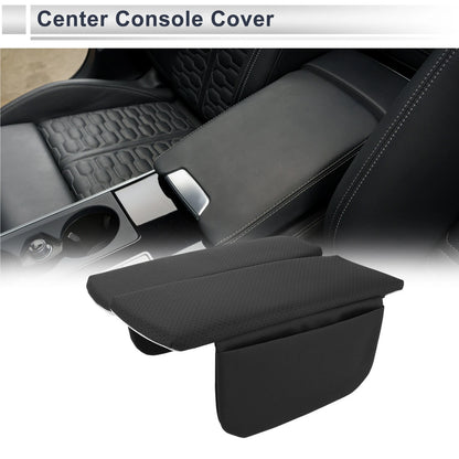 Center Console Cover Black with Storage Bag - 1 Set for BMW X5 (2019 - 2024)
