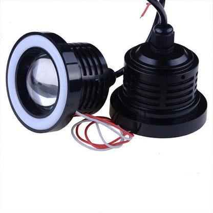 3" LED Fog Light Lamp for Car Projector - White Halo Angel Eye COB Ring Bulbs
