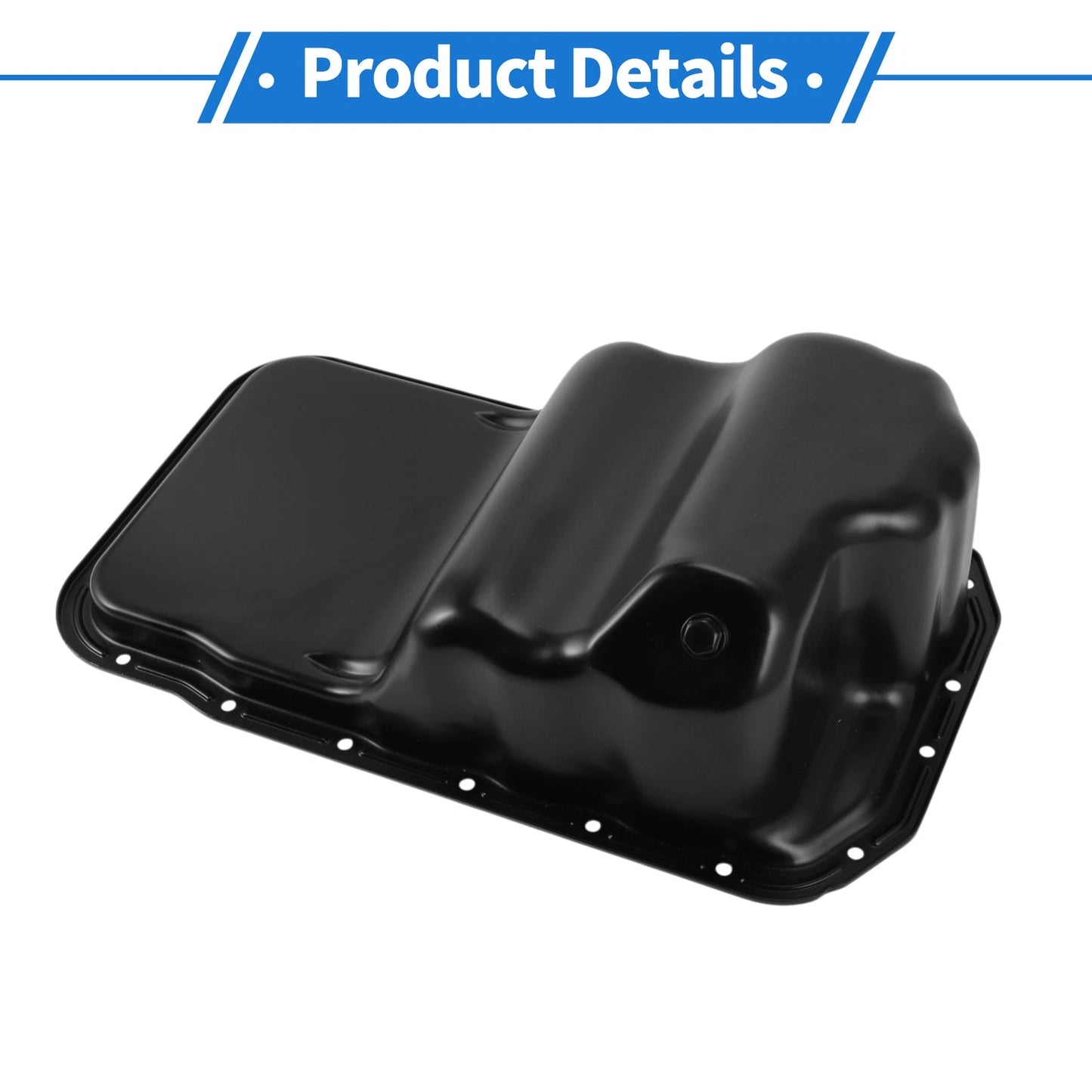 Engine Oil Pan for Toyota Pickup 1989-1995 V6 3.0, Steel Black (1989-1995)