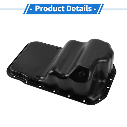Engine Oil Pan for Toyota Pickup 1989-1995 V6 3.0, Steel Black (1989-1995)