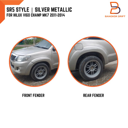 Silver Fender Flare Wheel Arch for Toyota Hilux Ute Vigo Champ (2011-2015)