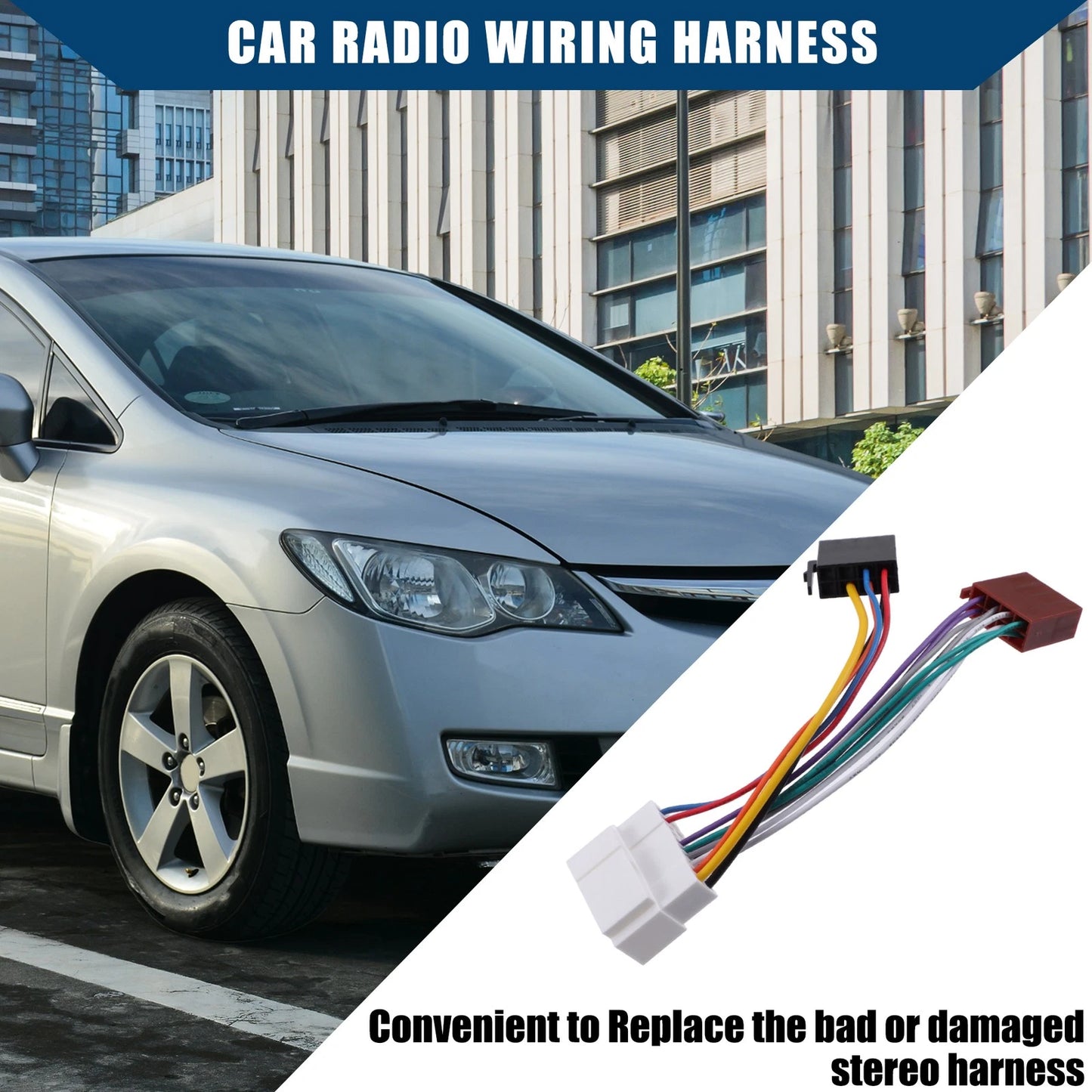 ISO Radio Stereo Harness Adapter for Honda Accord Civic CRV (2001-2005)