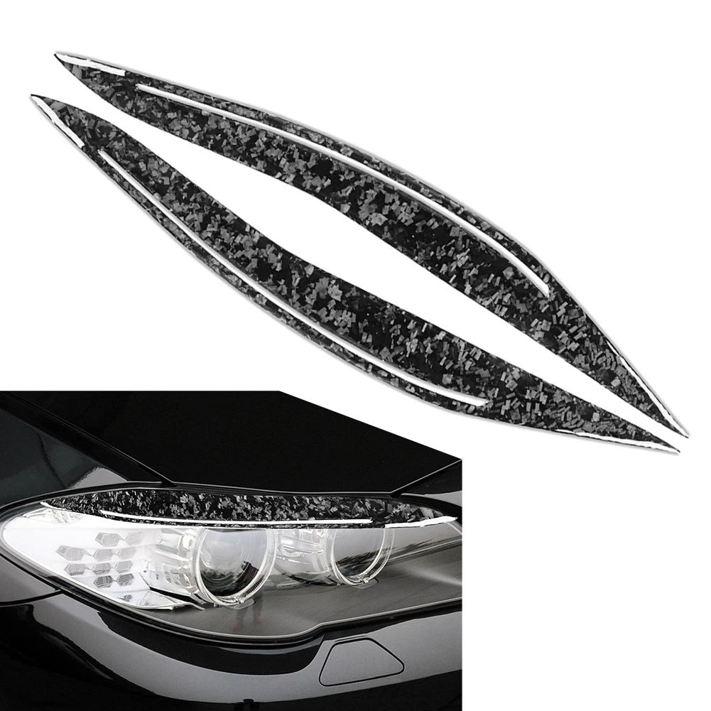 Front Headlight Eyebrow Eyelid Covers for BMW 5 Series F10 (2010-2013)