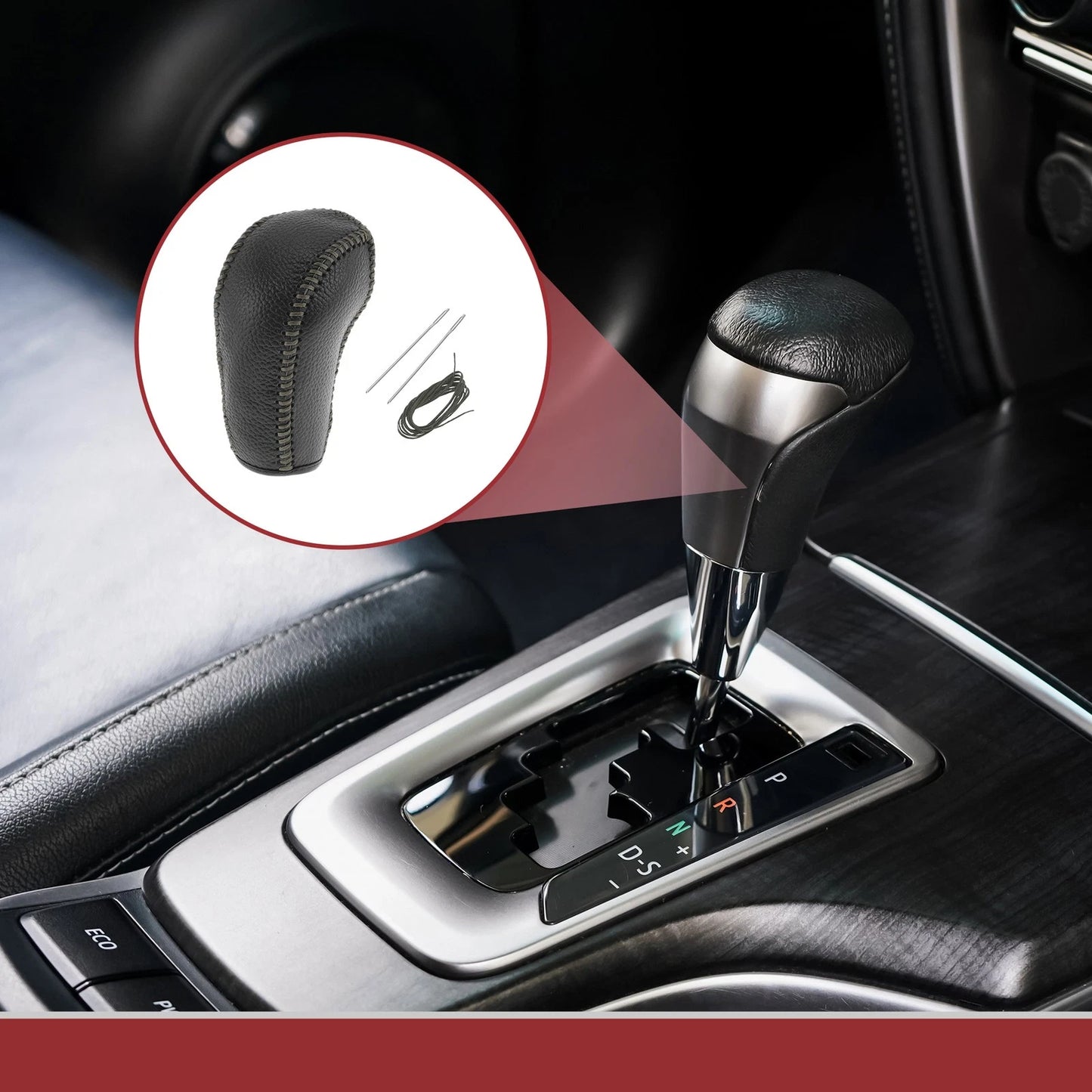 Subaru Forester Gear Shift Knob Cover Black Gray (2014-2017)