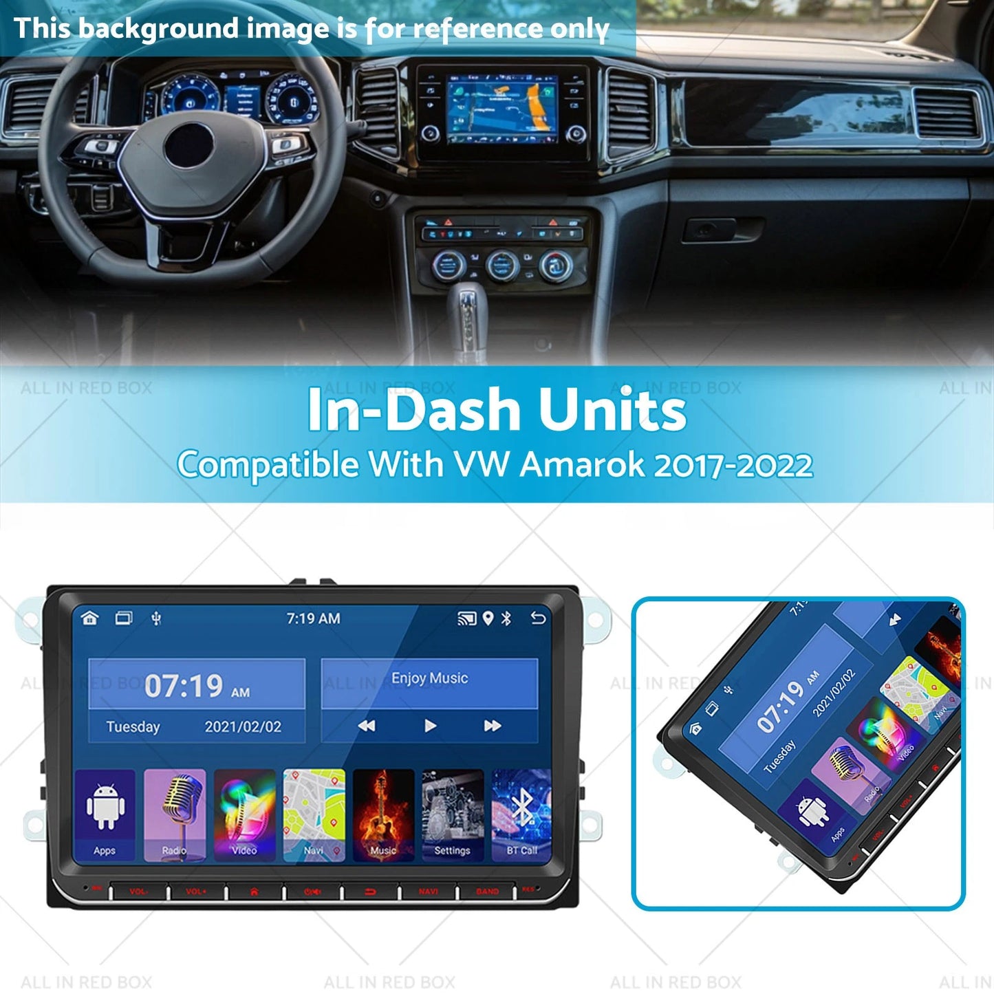 9" In-Dash Head Unit CarPlay Bluetooth WiFi for VW Amarok (2017-2022)